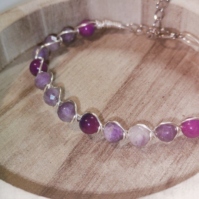 Bracelet sugilite - 6mm