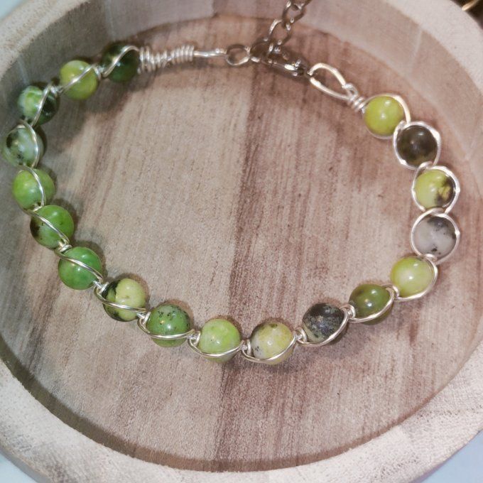 Bracelet chrysoprase  - 6 mm