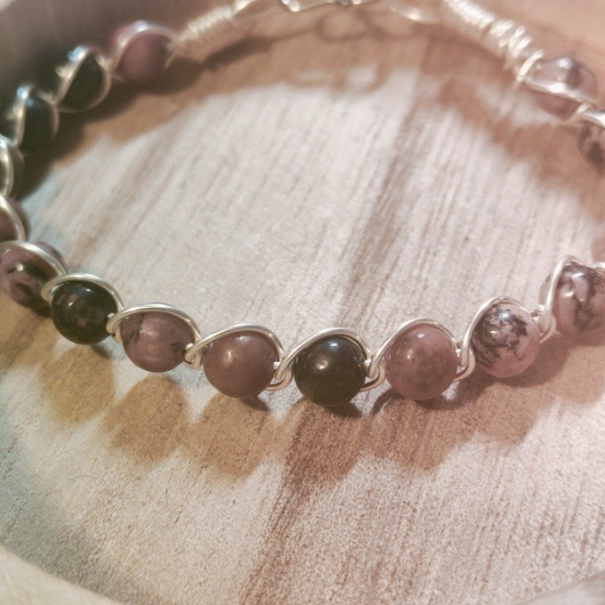 Bracelet rhodonite  - 6mm 