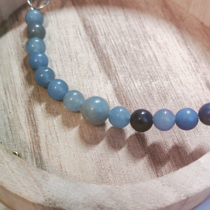 Bracelet aventurine bleu-6mm