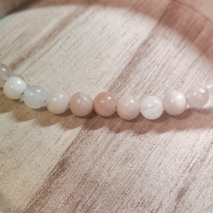 Bracelet aventurine rose-6mm