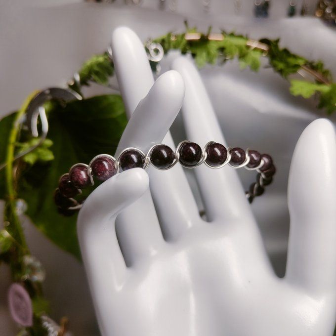 Grenat - 6 mm Bracelet