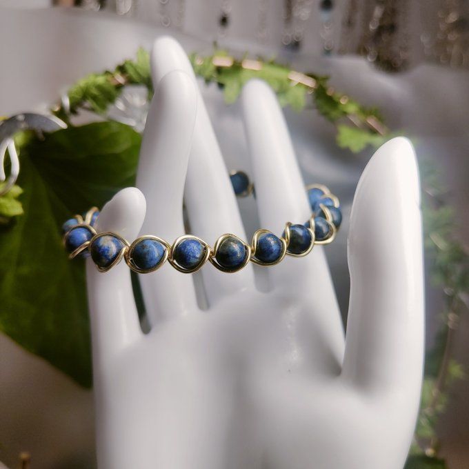 Lapis lazuli -6 OU 8 MM Bracelet 