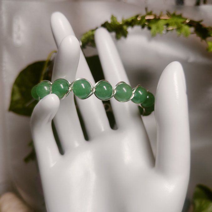 Aventurine verte -6 ou 8 mm Bracelet c