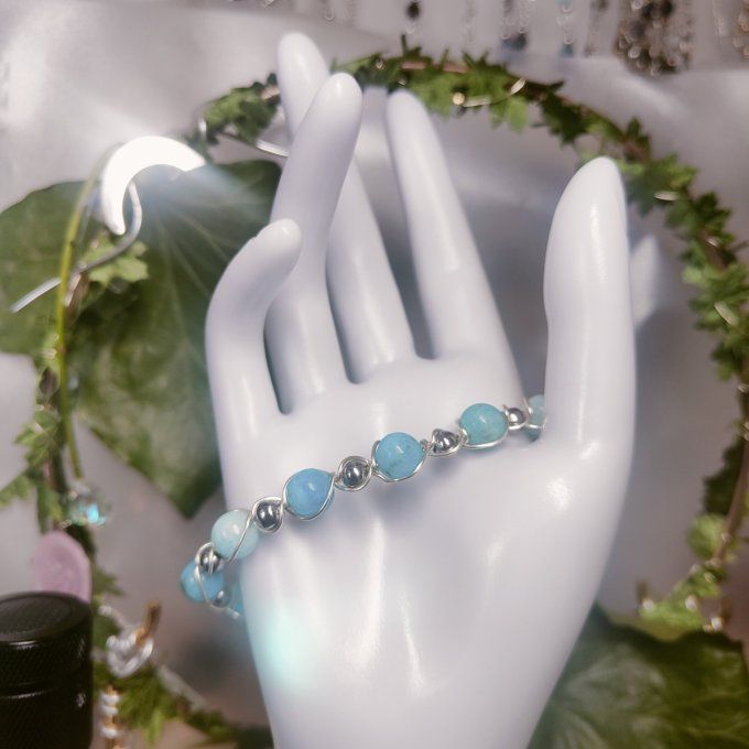 Bracelet Hemimorphite  - 6 OU 8 MM