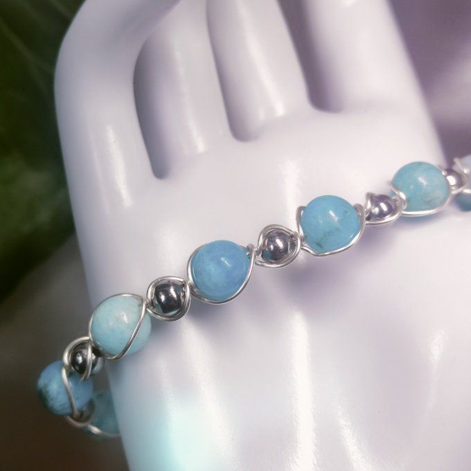 Bracelet Hemimorphite  - 6 OU 8 MM