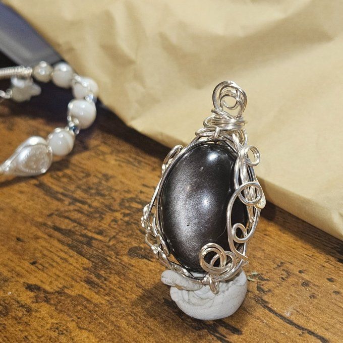 Fruit sacré Obsidienne silver