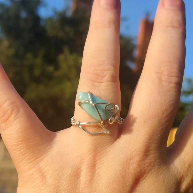 Bague Larimar Ajustable