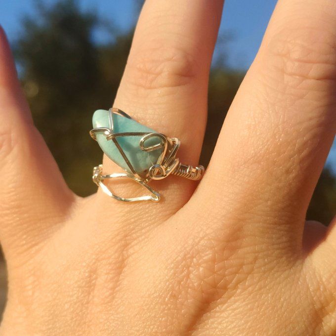 Bague Larimar Ajustable