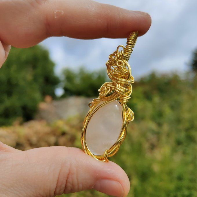 Amulette quartz rose 