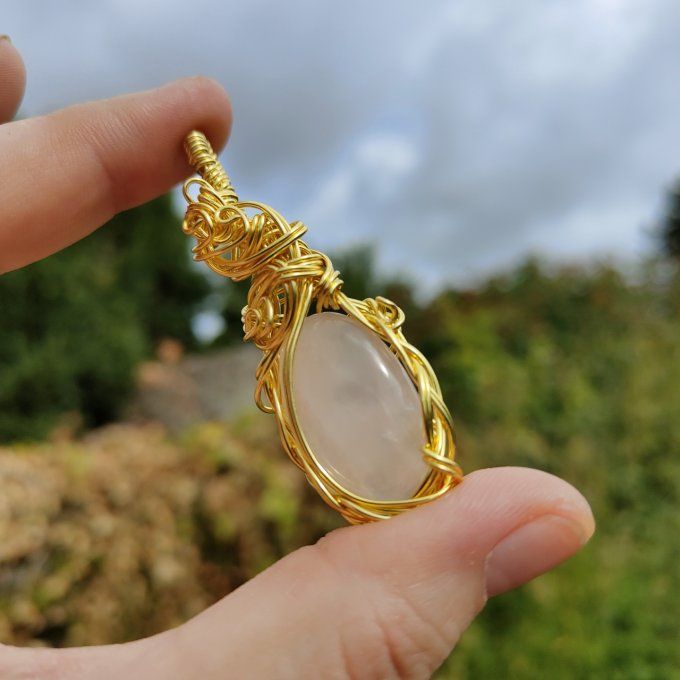 Amulette quartz rose 