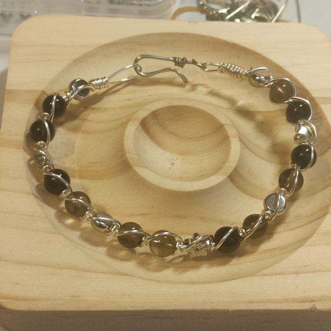 BRACELET QUARTZ FUMEE - 6mm