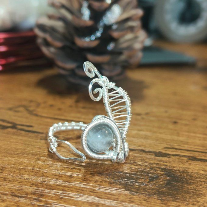 Bague labradorite ajustable 