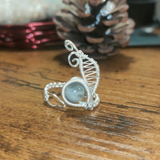 Bague labradorite ajustable 