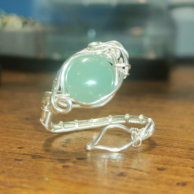 Bague aventurine verte