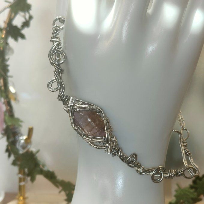 Collier Charms Ametrine, pierre céleste