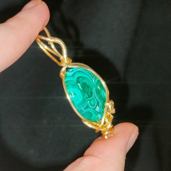 ✨Amulette Chrysocolle Malachite : Paix, Guérison et Protection ✨