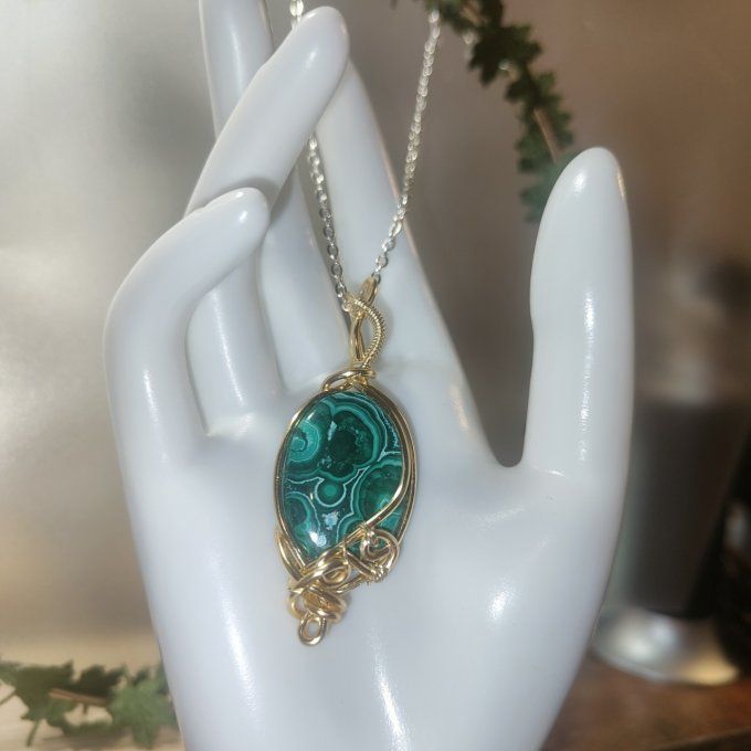 ✨Amulette Chrysocolle Malachite : Paix, Guérison et Protection ✨