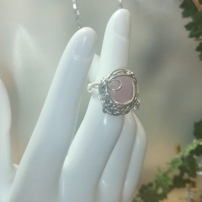 Bague Courrone kunzite 