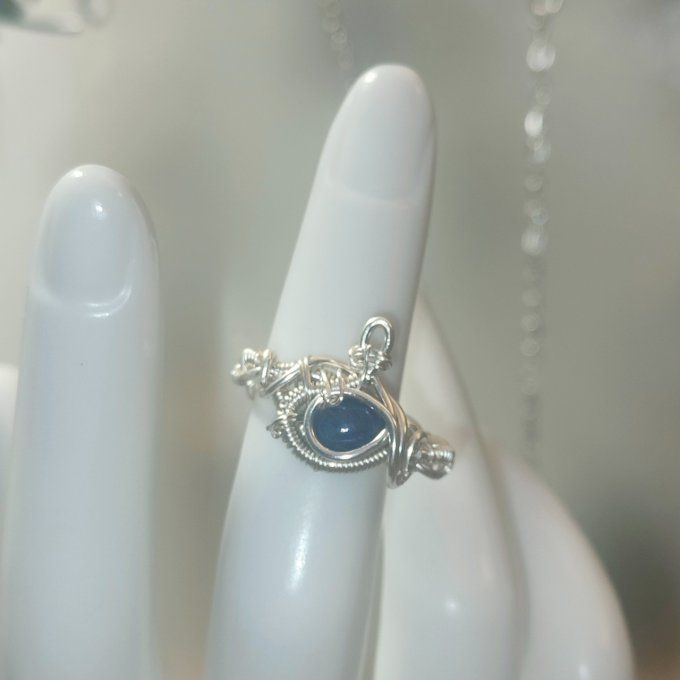 Bague Courrone lapis lazuli 