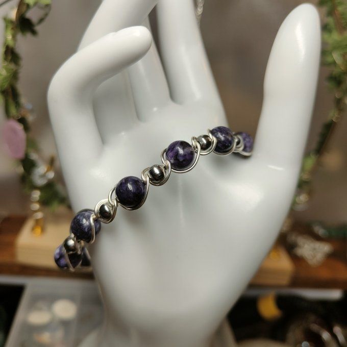 Charoite -8mm Bracelet 