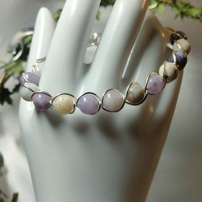 Opale violette -bracelet -8mm