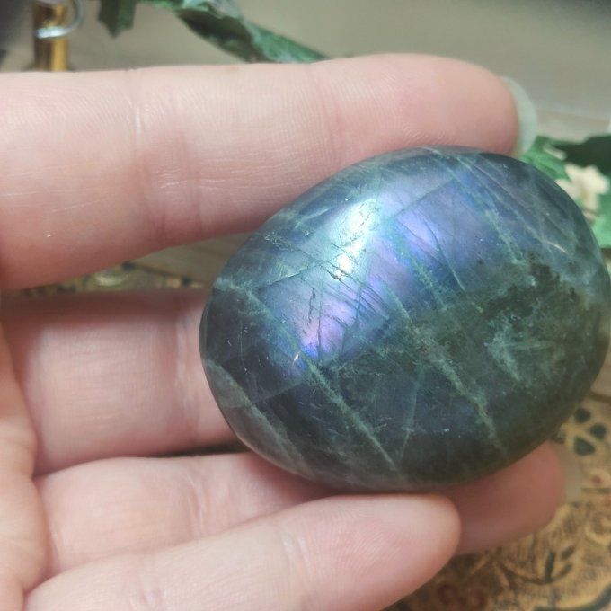 Galet labradorite violette 