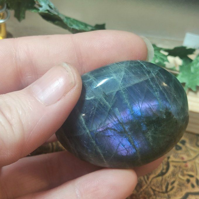 Galet labradorite violette 