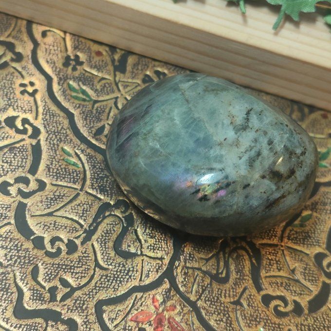 Galet labradorite violette 