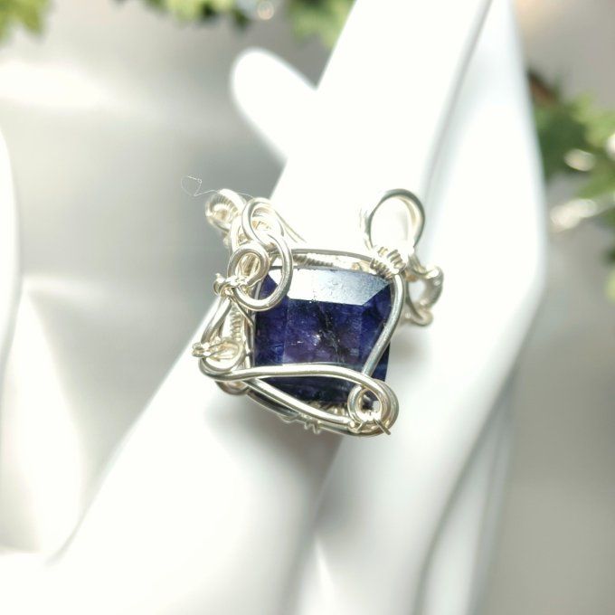 Bague saphir Ajustable