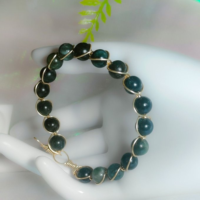 Bracelet Clinochlorite (seraphinite ) - 8mm