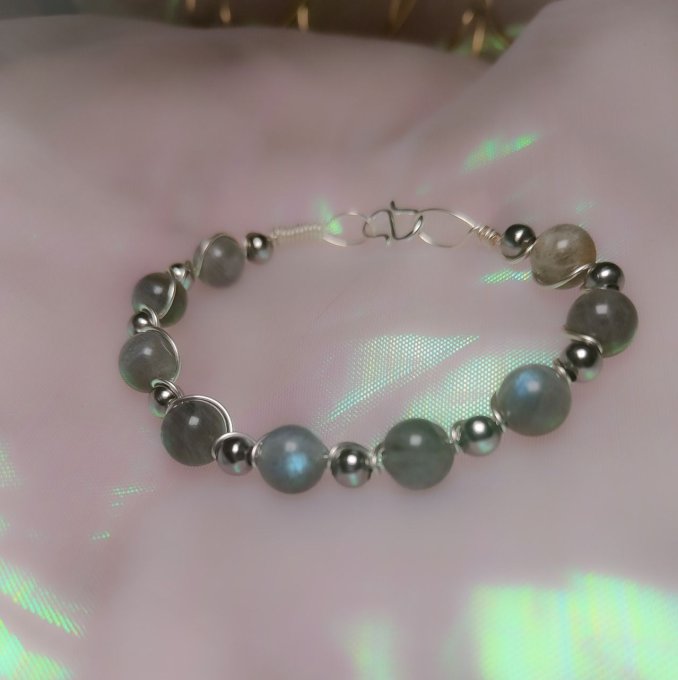 Bracelet labradorite 6mm