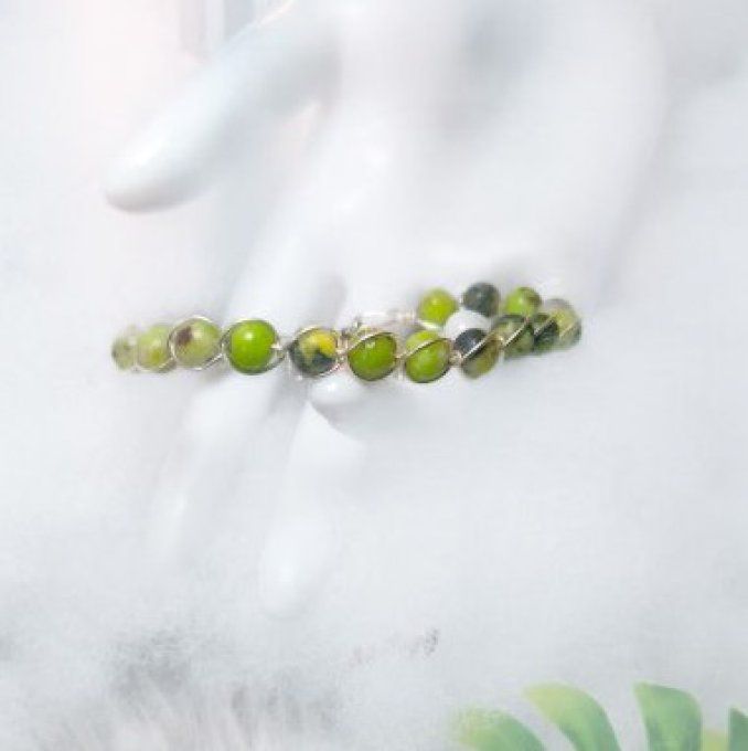 Bracelet chrysoprase  - 6 mm