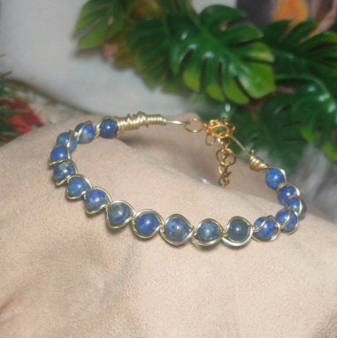 Bracelet lapis lazuli - 6 mm